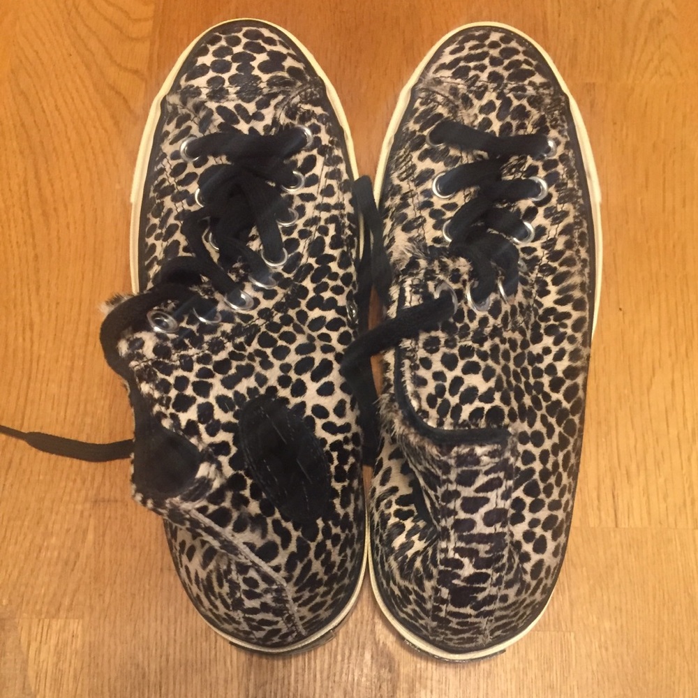 Converse Ctas `70 Cheetah-print Faux Fur High-top Black Egret Pony Hair 157621C - Picture 4 of 14